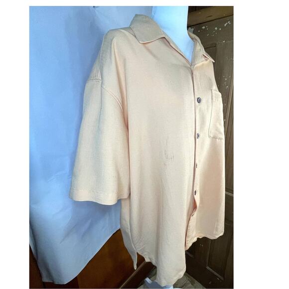 Joe Marlin XL button down shirt short sleeve Hawaiian extra buttons - Picture 4 of 6